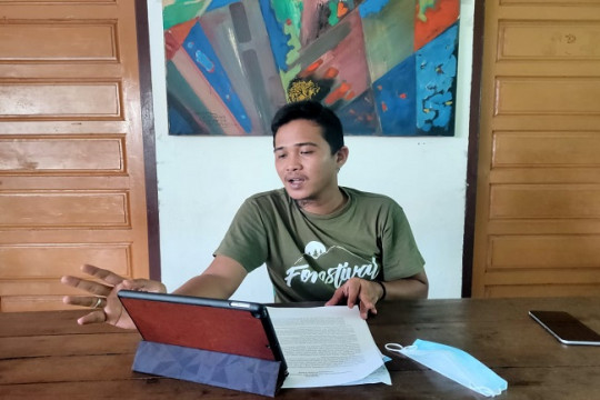 Executive Director of WALHI South Sumatra and Coordinator of Simpul Jaringan Pantau Gambut South Sumatra ©Gatra