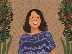 Sumarni Laman, a Dayak youth and Coordinator of the Kalimantan Youth Act ©Pantau Gambut