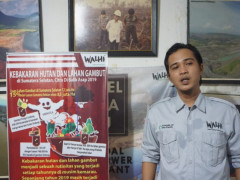 Executive Director of Walhi South Sumatra and Coordinator of Simpul Jaringan Pantau Gambut - South Sumatra ©Malinda