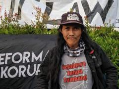 Executive Director of WALHI South Kalimantan and Coordinator of Simpul Jaringan Pantau Gambut South Kalimantan ©Pantau Gambut